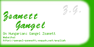 zsanett gangel business card